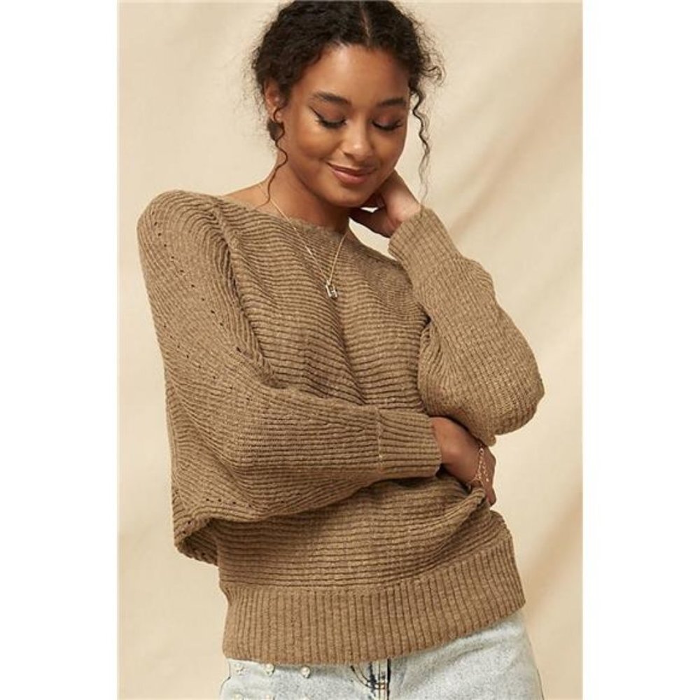 NWT! Ribbed Knit Sweater - Picture 3 of 6